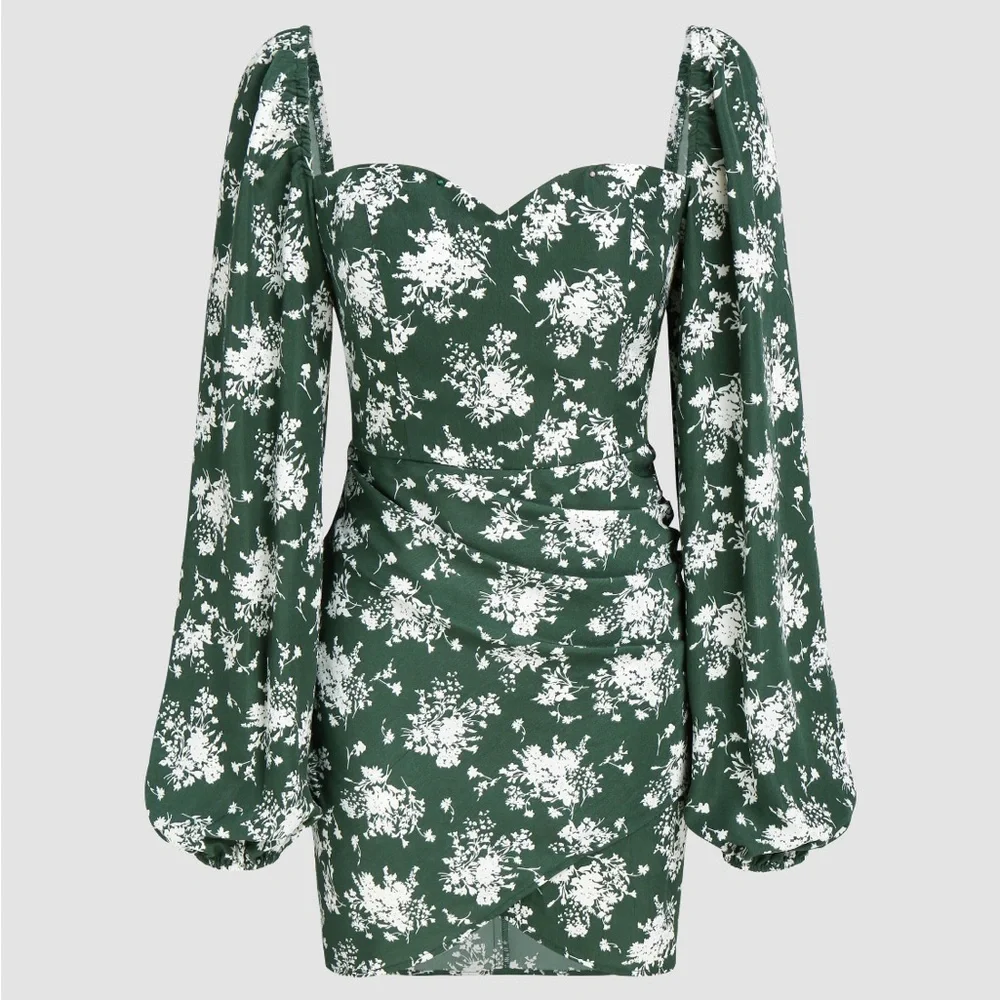 floral sweetheart mini dress - Picture 3 of 7